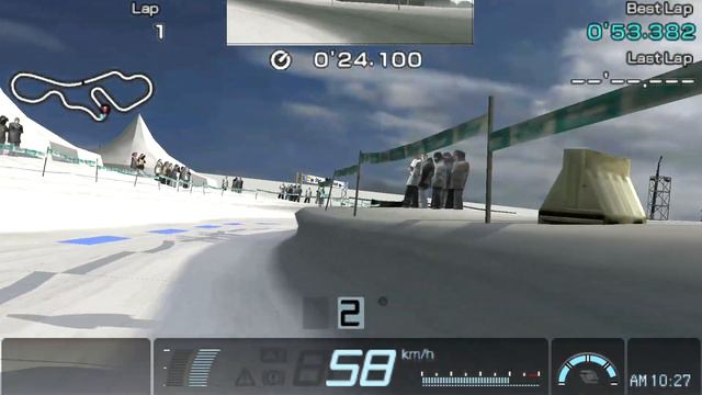 Gran Turismo (PSP) - Time Trial, Ice Arena in 0:49:068 (Normal) смотреть онлайн
