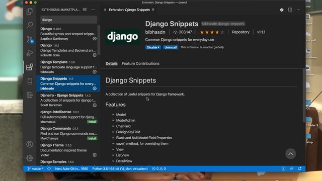 اشهر اضافات ال VsCode الخاصه ببايثون ودجانجو смотреть онлайн