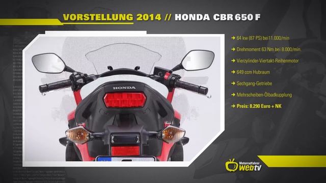 Modellvorstellung 2014 - Honda CBR 650 F смотреть онлайн
