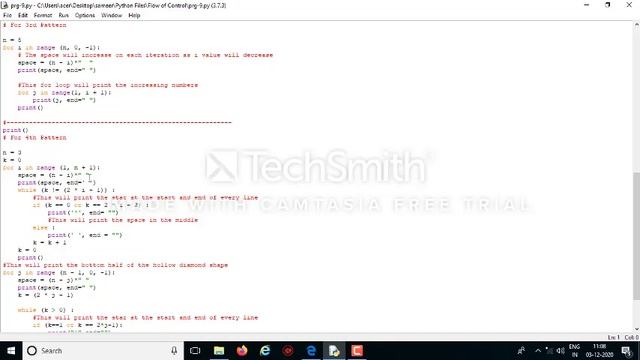 Python -Class 11- Flow of control Q9 C & D смотреть онлайн