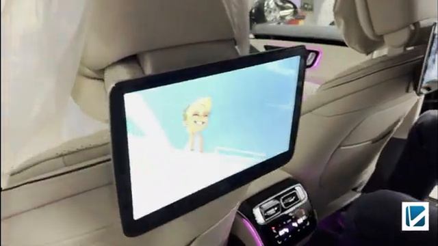 Дополнительные съемные экраны мультимедиа для задних пассажиров на Mercedes S-class W223 смотреть онлайн