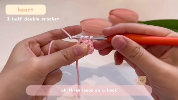 crochet heart ♡ how to crochet a heart | crochet for absolute beginner | easy crochet tiny heart