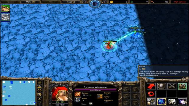 Warcraft III : Sylvanas(Forsaken) VS Sylvanas(High Elf) (Level 10 Heroes) смотреть онлайн