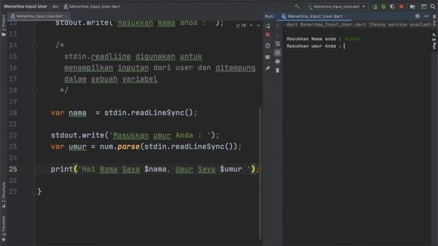 Belajar Dart Bahasa Indonesia | Tutorial Dart | Dart Indonesia -17 Menerima Input User(Stdout,Stdin смотреть онлайн