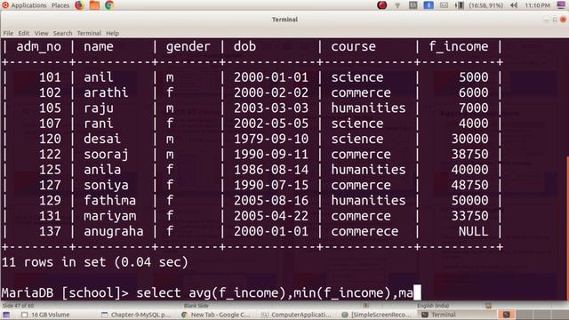 CHAPTER 9: Structured Query Language Part 5 -Aggregate function, Group by & Having clause смотреть онлайн