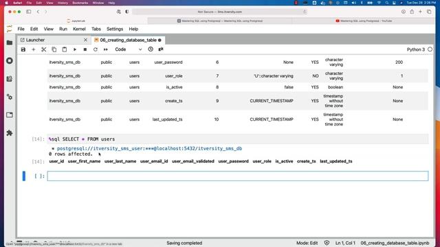 Programming Essentials Python - CRUD Operations - Creating Database Table смотреть онлайн
