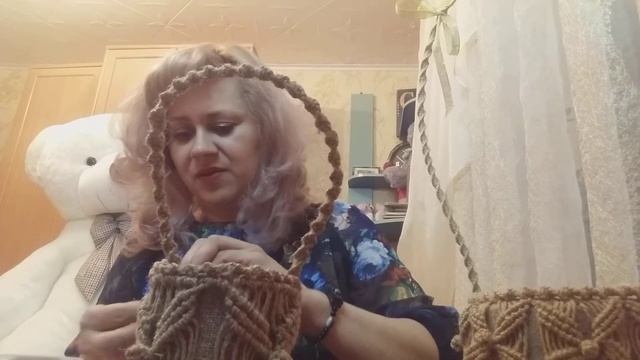 Плетение "Корзинки - в технике "Макраме " - урок 4 смотреть онлайн