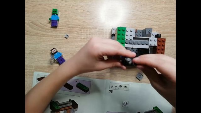 Распаковка, обзор и "ускоренная" сборка конструктора LEGO Minecraft «Заброшенная» шахта смотреть онлайн