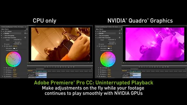 Adobe Premiere Pro CC: NVIDIA GPUs vs. CPU смотреть онлайн