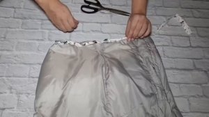 Дутая сумка шоппер - переделка из старой куртки