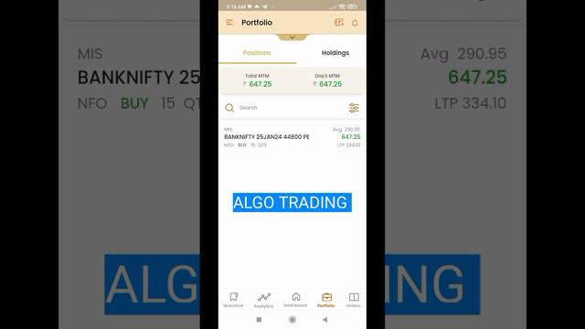 ALGO LIVE TRADING | DT-24.01.24 | DAY-18 | OPTION BUYING STRATEGY | BANKNIFTY | ALGORITHM смотреть онлайн