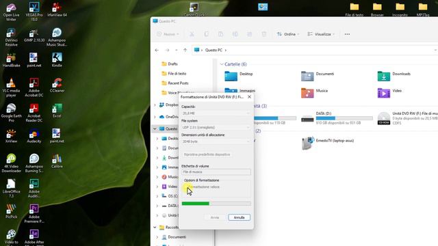 Come formattare CD RW, DVD RW e chiavette USB con Windows 10 e 11 senza programmi смотреть онлайн