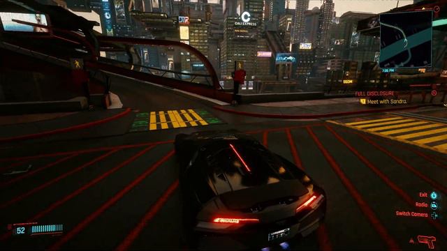 Cyberpunk 2077 - Evening drive in Night City in the Caliburn смотреть онлайн