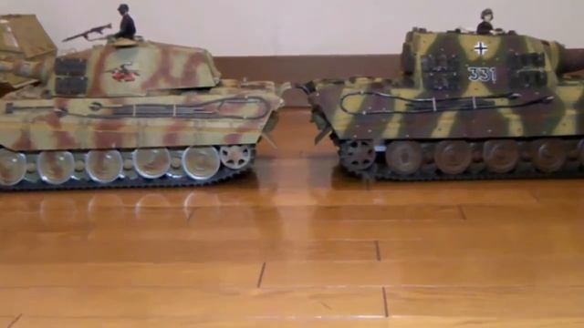1/16 RC tank　kingtiger　＆　Jagdtiger смотреть онлайн