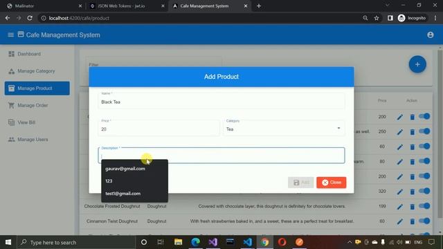 Cafe Management System (Angular, ASP.NET - C#, MS SQL Server) смотреть онлайн