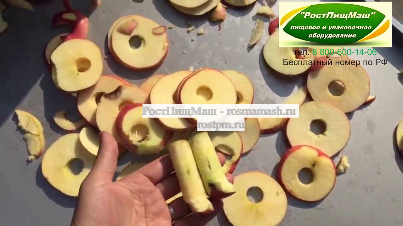 Полуавтоматическая машина для резки яблок от РостПищМаш смотреть онлайн