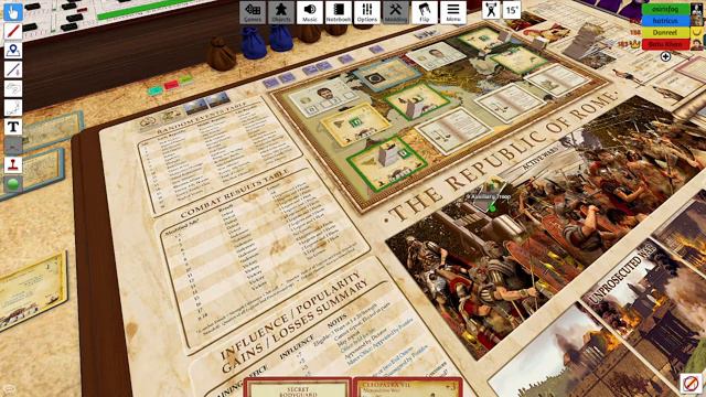 Boardgame Republic of Rome on Tabletop Simulator, 2. Session смотреть онлайн
