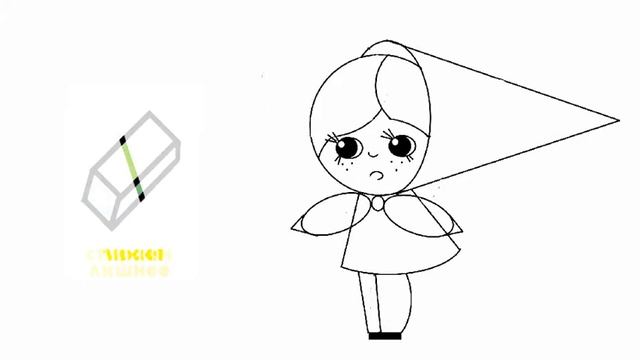 Как нарисовать девочку Ксюшу простыми фигурами. Рисование для детей. Учимся рисовать любимых героев смотреть онлайн