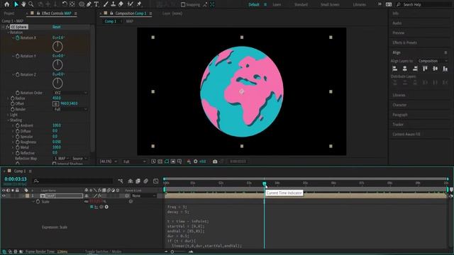 Animate a Fake Flat 3D Globe | After Effects Tutorial смотреть онлайн