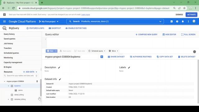 How to Create dataset & Table in BigQuery | Google BigQuery смотреть онлайн