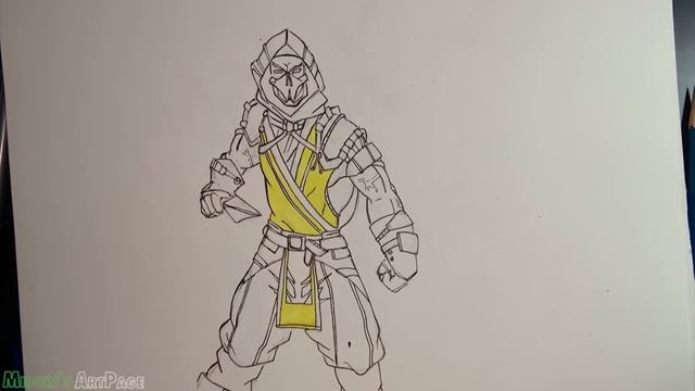 Lets Draw New Mortal Kombat 11 Scorpion with Copic Markers #MK11 смотреть онлайн