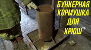 Бункерная кормушка для свиней из газовых баллонов