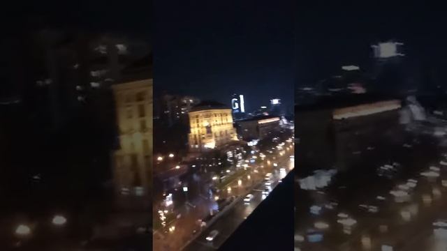 Вечерний Хрещатик с крыши ЦУМа, обзор смотреть онлайн