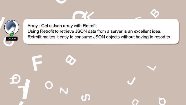 Array : Get a Json array with Retrofit смотреть онлайн