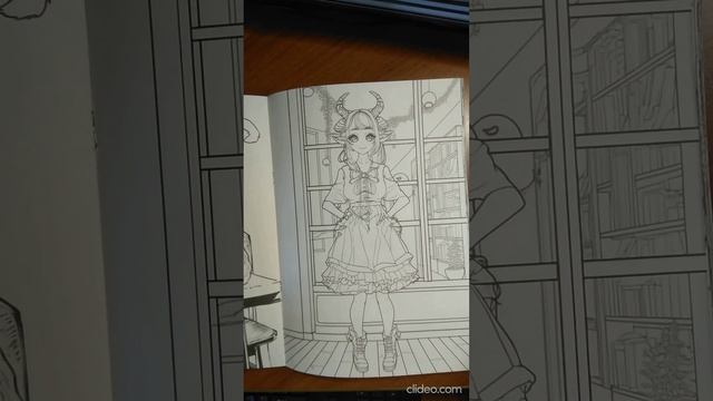 Аниме Раскраска "Фэнтези" от Буква-Ленд/FlipThrough Coloring Books. смотреть онлайн