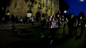 Замечательное ночное катание с командой Роллерблейд в Париже