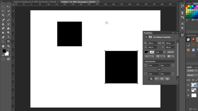 Creating Square and Rounded Rectangle adobe photoshop смотреть онлайн