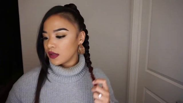 ? HOW TO DO AN EASY BRAIDED KANEKALON PONYTAIL OR BUN!!! смотреть онлайн