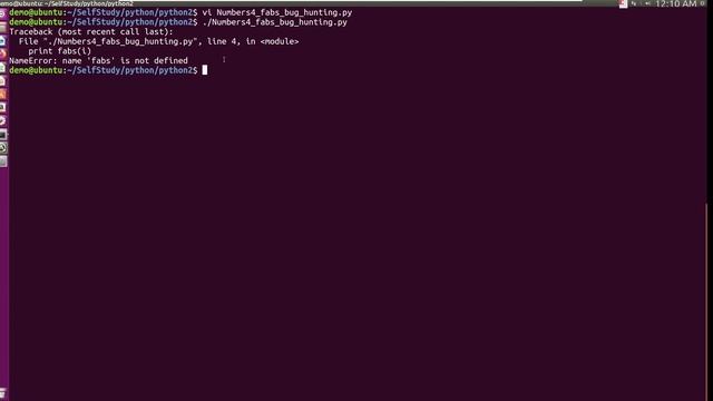 Python2 | Numbers4 fabs Bug Hunting NameError: name 'fab' is not defined смотреть онлайн