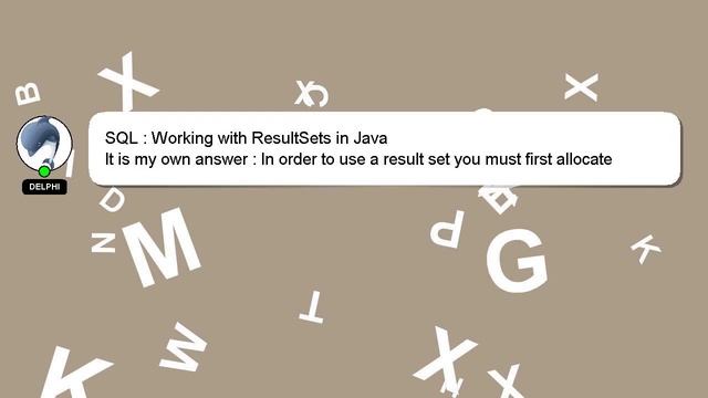 SQL : Working with ResultSets in Java смотреть онлайн