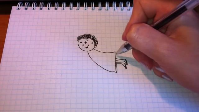 Простые рисунки #38. Летящий ангелочек. смотреть онлайн