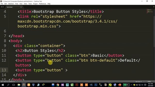 Lecture 5 Bootstrap using Sublime Editor and Chrome. смотреть онлайн