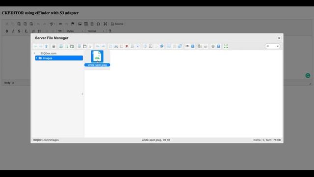 CKEDITOR 4 - elFinder demo смотреть онлайн