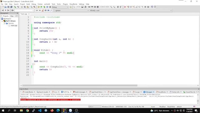 Hướng dẫn C++ 11: Lệnh return смотреть онлайн