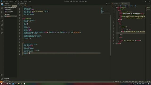 Image Revel on Text Hover | HTML, CSS & Js смотреть онлайн