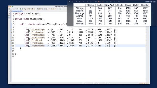 [HD] EECS1022 W21 - Java Tutorials - Week 10 - Part B1 - Version 1a - Distances Table & Itinerary смотреть онлайн