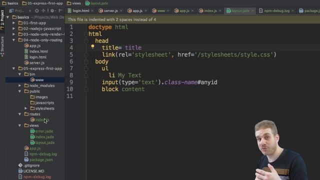 Node.js + Express - Tutorial - PugJS Templating Engine (formerly JADE) смотреть онлайн