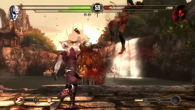 Mortal Kombat 9 Badass Final Bosses Shao Khan & Quan Chi Tag Ladder Expert Gameplay Vs Kombatans
