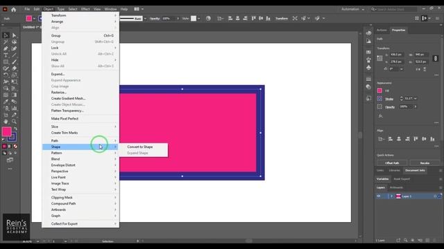 Convert to Shape | Expand Shape tools tutorial in Adobe Illustrator for Beginners смотреть онлайн
