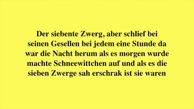 Schneewittchen Hören часть 1