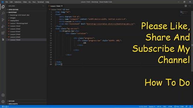 HTML Chapter 51 Progress bar in bootstrap How to do смотреть онлайн
