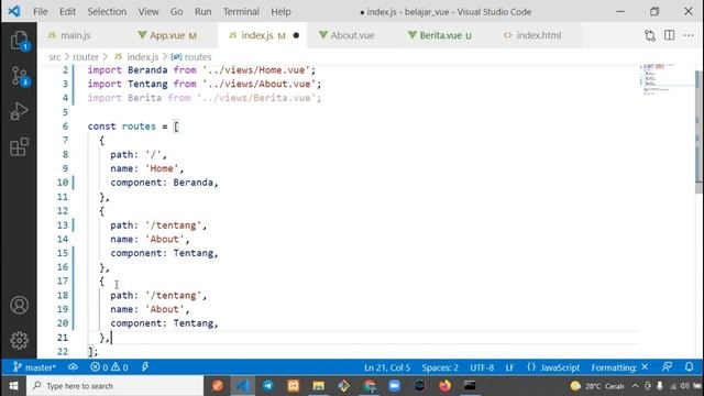 Vue JS CLi Bagian 2 Tentang Dasar router смотреть онлайн