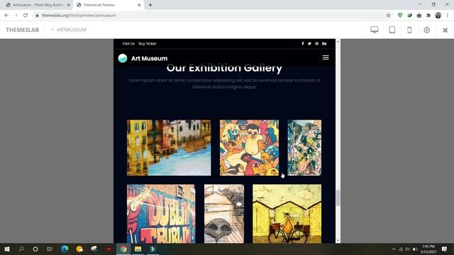 Artmuseum: Photo Blog Bootstrap HTML Template смотреть онлайн