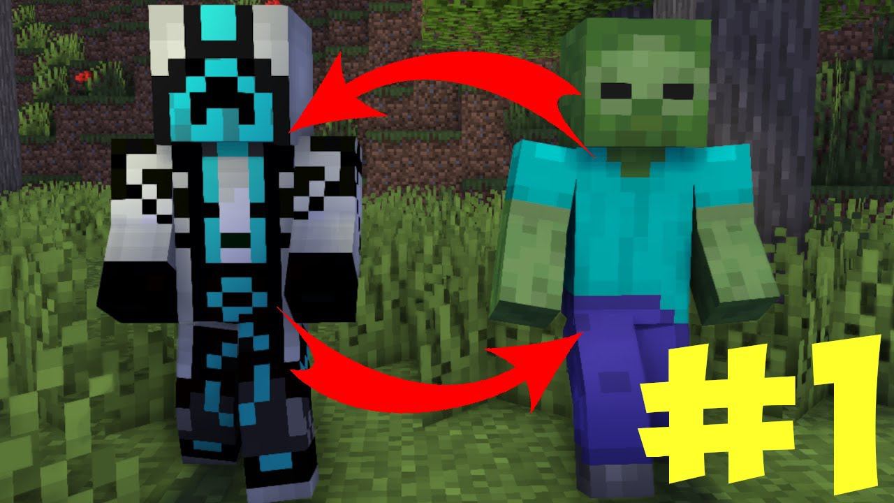 МАЙНКРАФТ, НО Я ПРЕВРАЩАЮСЬ В МОБОВ #1. смотреть онлайн