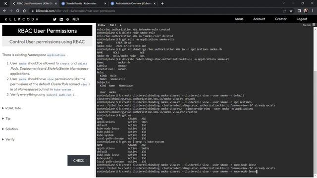 RBAC User Permissions - Killer Shell CKA Killercoda Solution смотреть онлайн