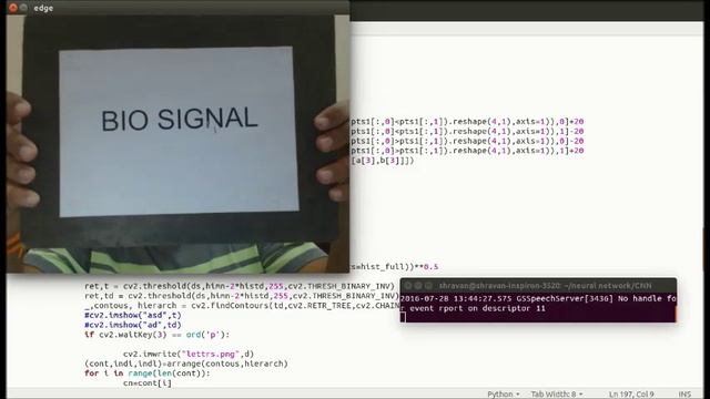 Character Recognition in real time using CNN and OpenCV смотреть онлайн